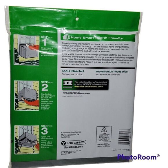 Duck Brand Window Unit Air Conditioner Cover Standard Size 27 x 18 x 25" NEW - Picture 2 of 9